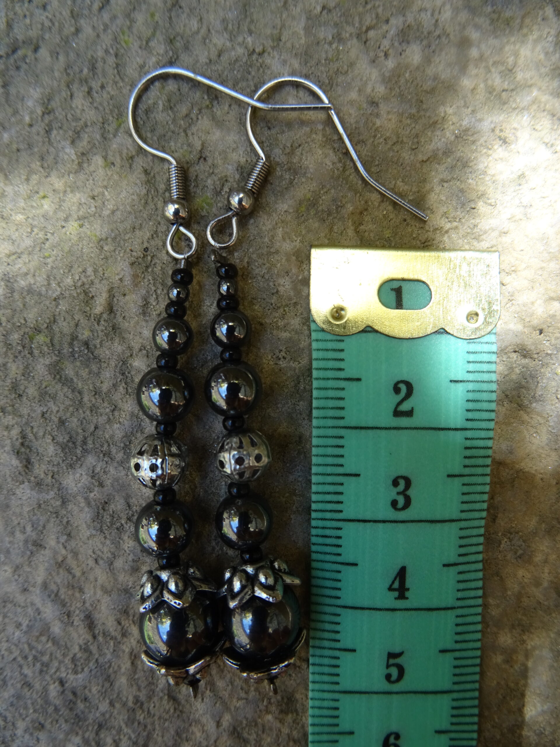 Boucles d’oreille hématite