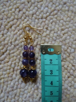 Boucles d’oreille pierre améthyste