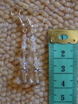 Boucles d’oreille cristal de roche & cristal