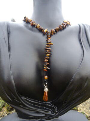 Collier en pierre – œil de tigre