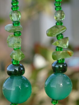 Boucles d’oreille aventurine péridot