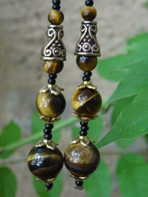 Boucles d’oreille œil de tigre