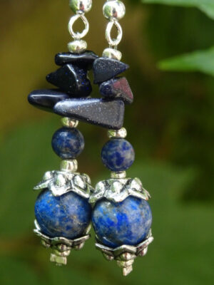 Boucles d’oreille pierre lapis lazuli
