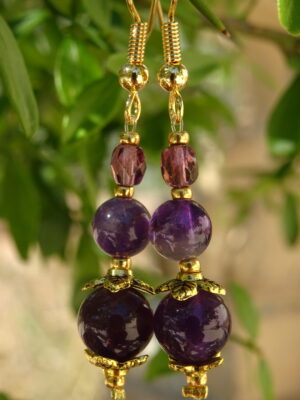 Boucles d’oreille améthyste